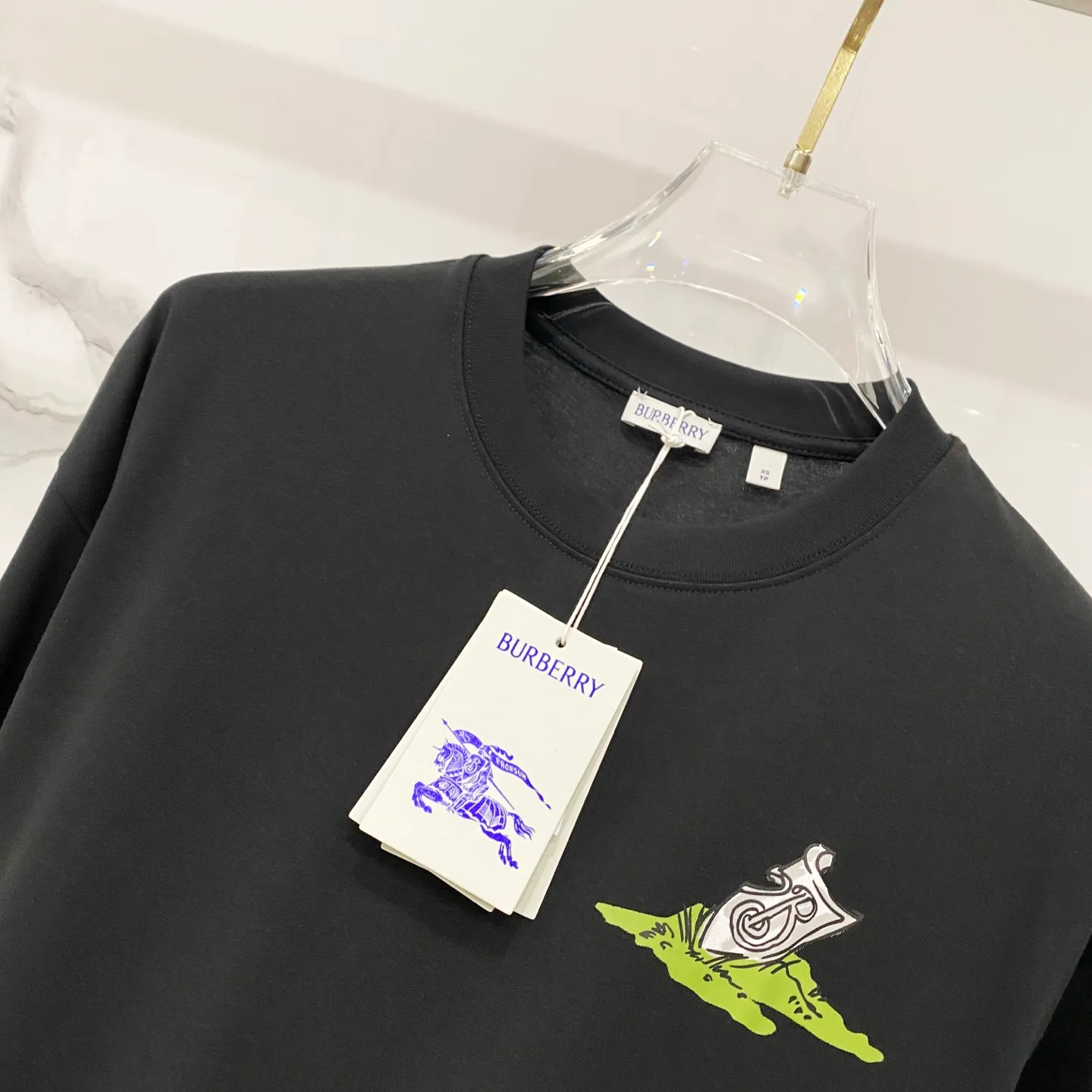 BURBERRY/ - 260 T 🛡️ LOGO Quality 100 ％ Versatile Size:XS-L :Black.White.Blue